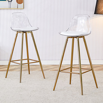 Chaises de bar rembourrées modernes et confortables avec pieds en métal