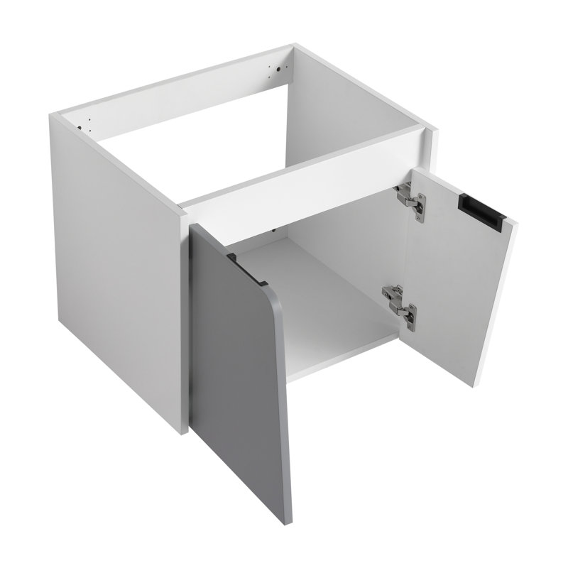 Meuble-lavabo mural 24 po avec lavabo pour les petites salles de bain (kd-emballage)