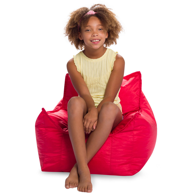 Fauteuil à billes Posh Creations, Mélange de polyester rouge