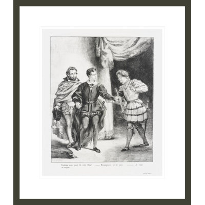 Hamlet et Guildenstern (Act III. Sc. II) (Hamlet et Guildenstern) de Shakespeare's Hamlet par Eugène Delacroix