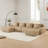 146" Sophisticated U-Shaped Modular Sectional Sofa for Living Room, Flannelette Fabric, Oversized 4-Seater Couch with Deep Seat, Boneless Design, Movable Ottoman, Buckle Connection, Anti-Slip, No Assembly Required, Light Camel-1704050400-1711049549