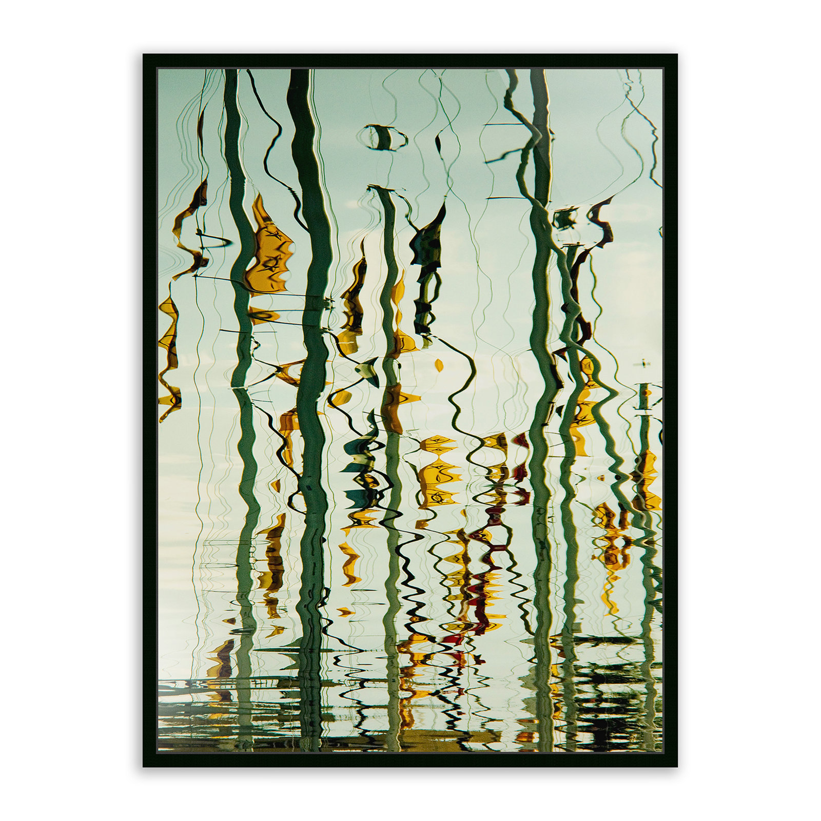 Wired Print by Geoffrey Baris, 40" H x 30" W x 2" D, Black Framed