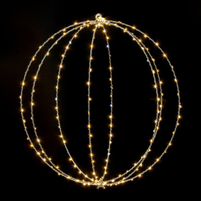 Warm White LED Ball Steel Wire Silhouette Light.