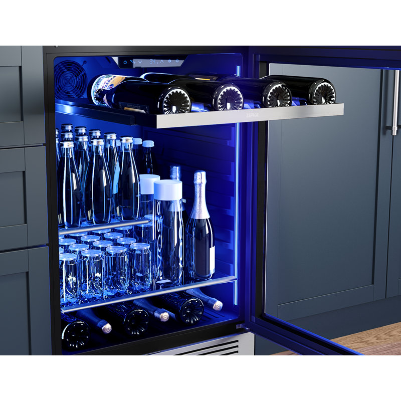 Zephyr Presrv Pro 24 in. 7-Bottle and 105-Can Single Zone Beverage Cooler
