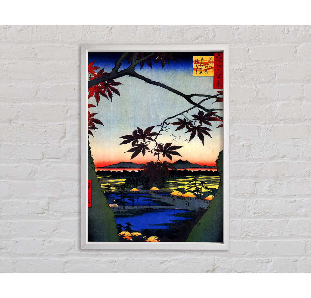 Hiroshige Ahornbäume bei Mama - Druck