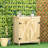 Yard Shed For Storage With Galvanized Roof. Store Gardening Appliances. Natural Wood Style, 2 Shelves, Waterproof Outdoor Chest Top. Shelves Lawn Equipment. Finish,