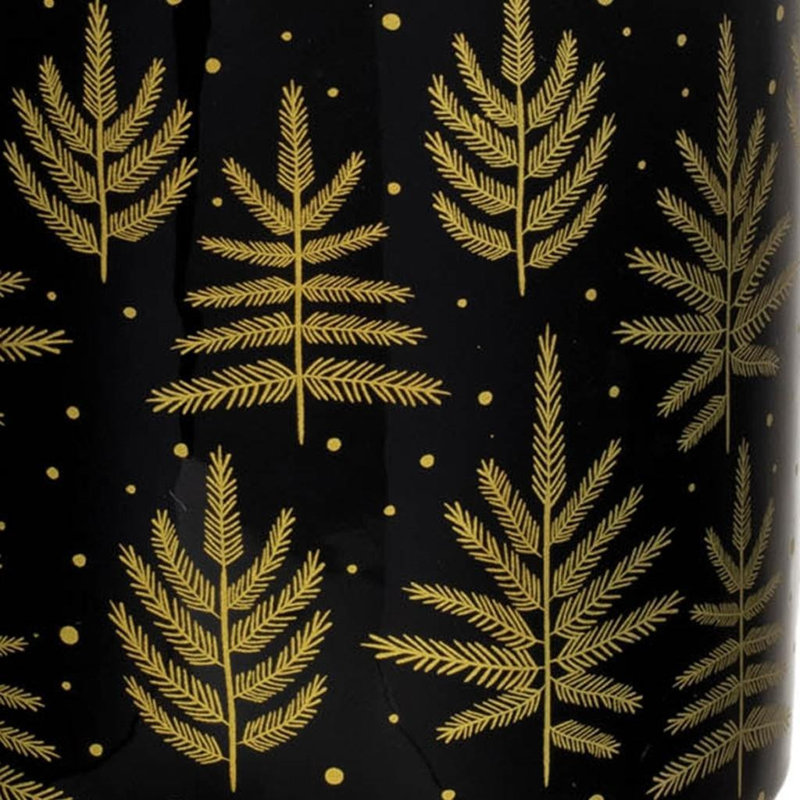 Set of Two Black And Gold Ceramic Pot Planters