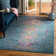 Felty Floral Blue Area Rug