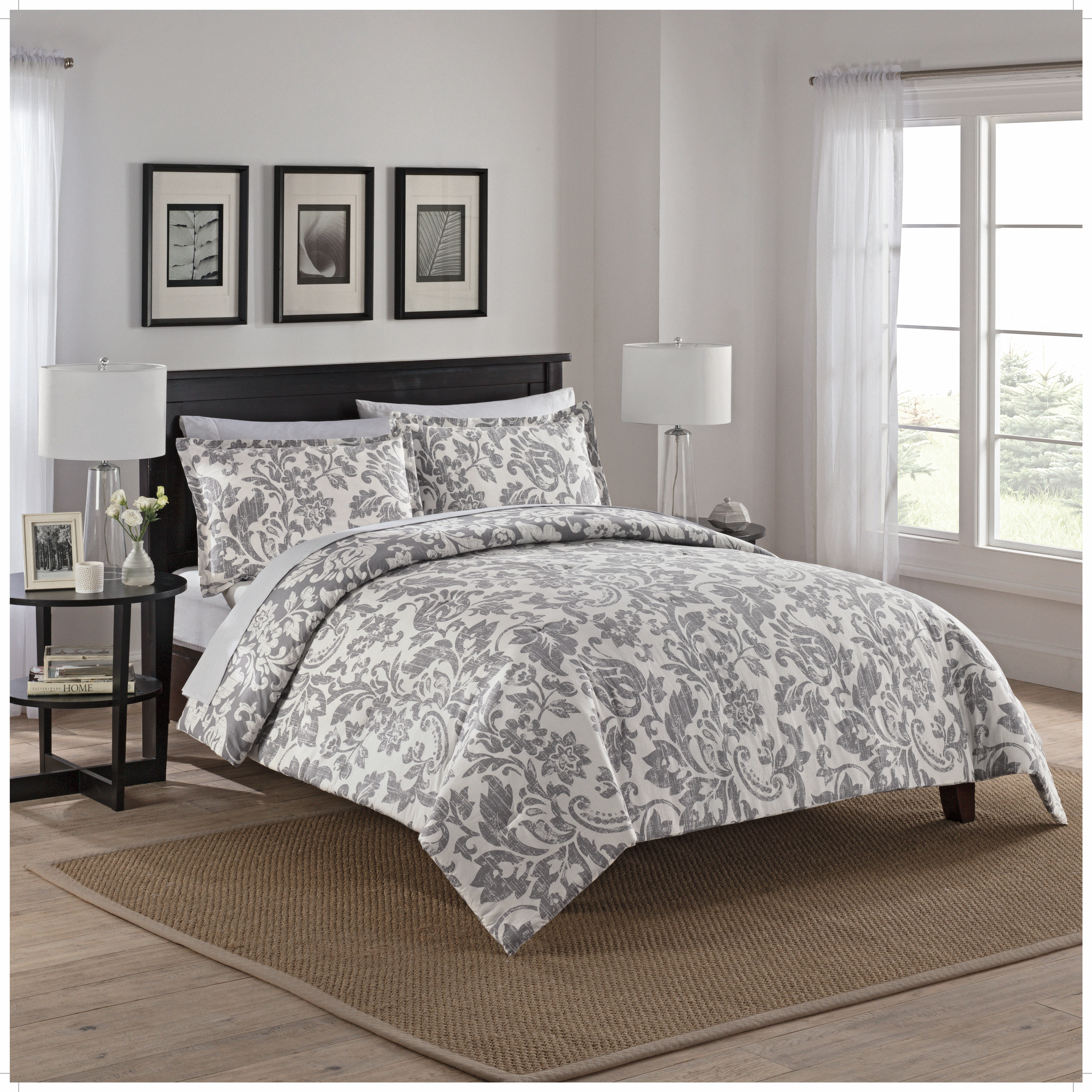 Marble Hill Tanner Reversible Traditional 3 Piece Comforter Set