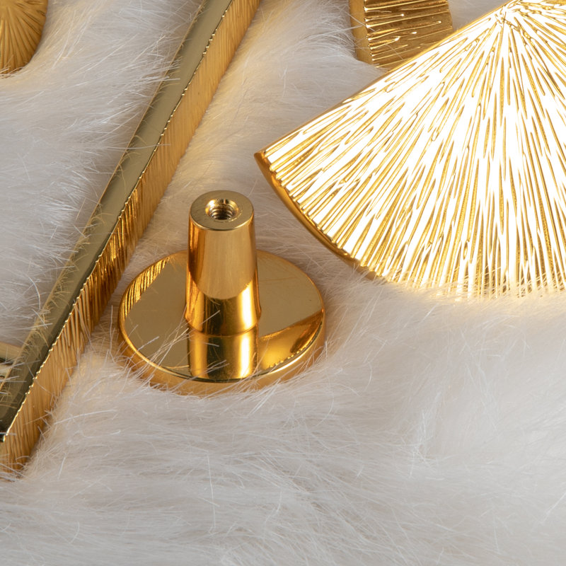Novelty Irregular Cemicircle Handle Multipack, Rich Gold