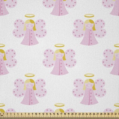 Ambesonne Angel Fabric By The Yard, Angels Wing Girl With Halo Surreal Cartoon, Microfiber Fabric For Arts And Crafts Textiles & Decor, 10 Yards, Eart -  East Urban Home, F3FD19CB1D51455AB978C34A29D77319