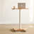 Burlywood+White Rectangular Solid Wood+Aluminium Alloy End Table-1209101042