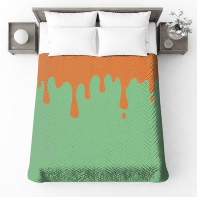 Couvre-lit matelassé orange