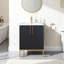 Ensemble de meuble-lavabo simple 24 po noir