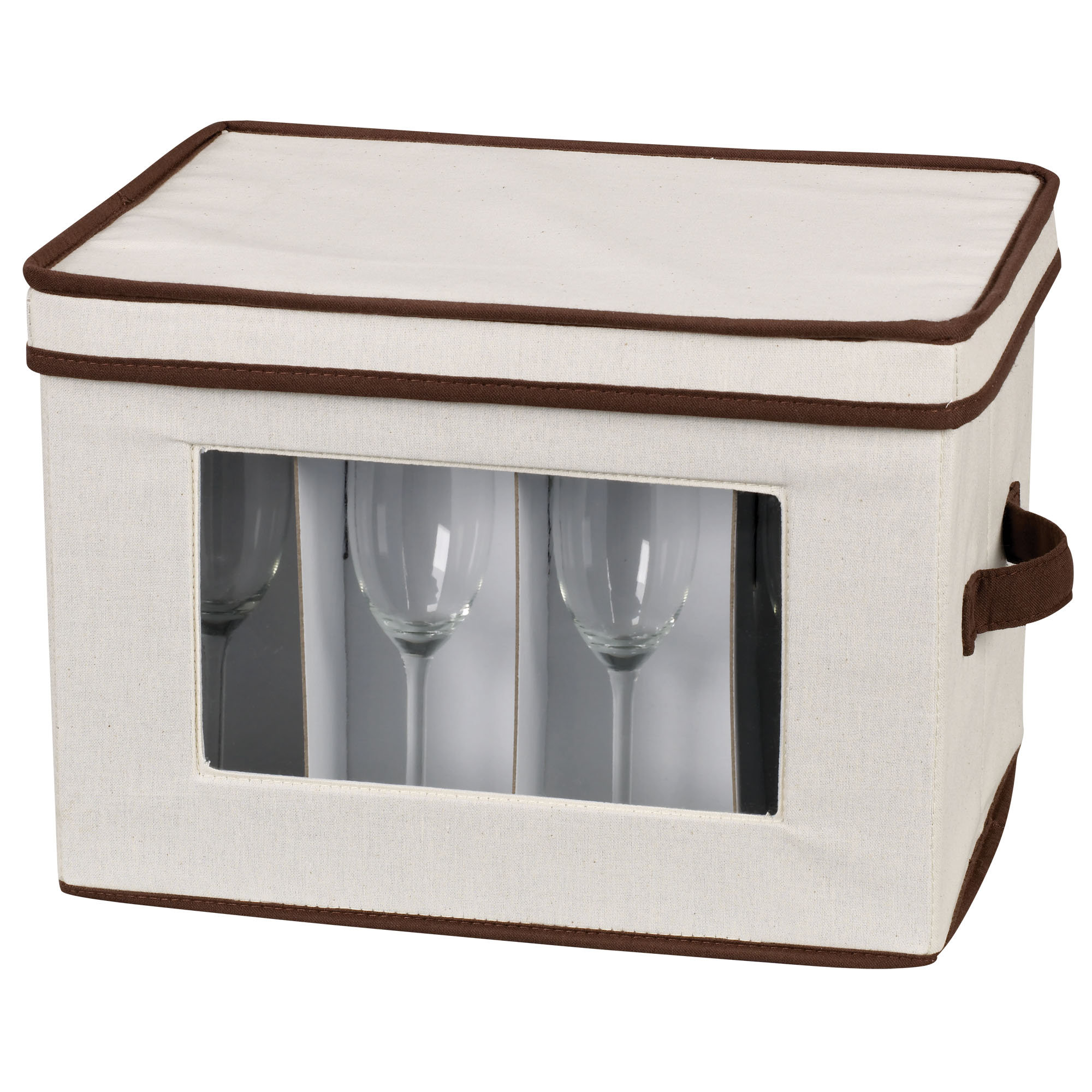 popoly Wine Glass Storage Box, Stemware Storage Containers Cases with  Dividers, Stackable Moving Supplies for 12 Wine Glasses, Drinkware,  Glassware or