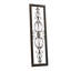 Décoration murale en métal à volutes en métal brun avec cadre noir