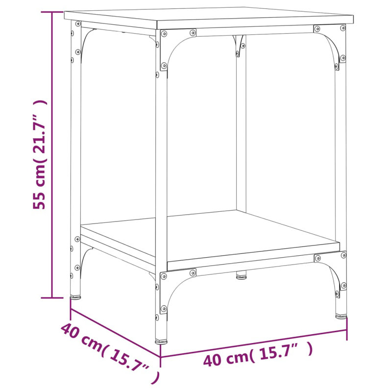 Naniouni Four Leg Coffee Table with Storage, Sonoma Oak