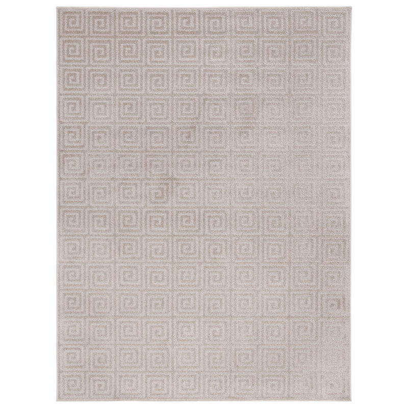 Motif et tapis uni 412 beige, Rectangle 5 pi 3 po x 7 pi 6 po