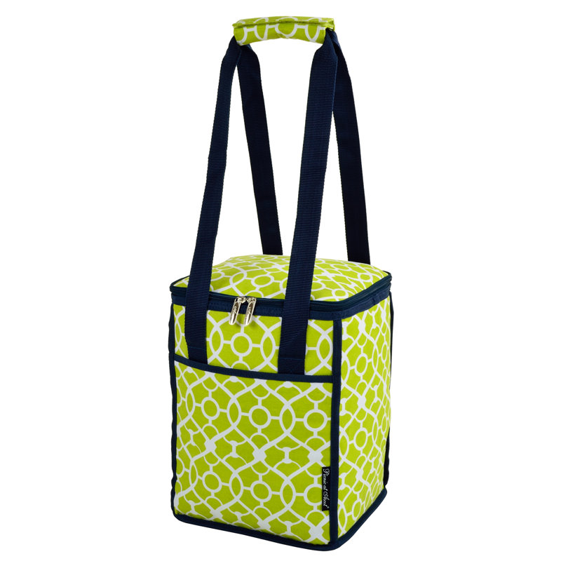 Green Insulated Picnic Tote Bag with Leak Proof Lining