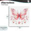 Plaque murale rose avec papillons symétriques roses, design by Creative Studio