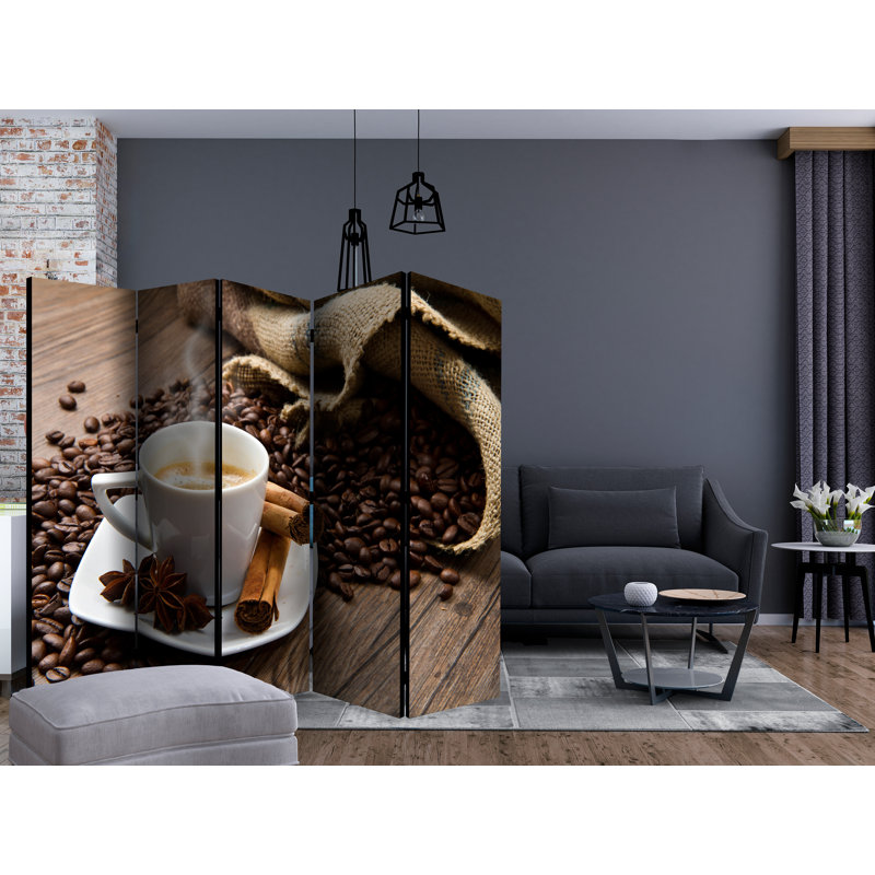 Arshen 225 cm W x 172 cm H 5 - Panel Folding Room Divider