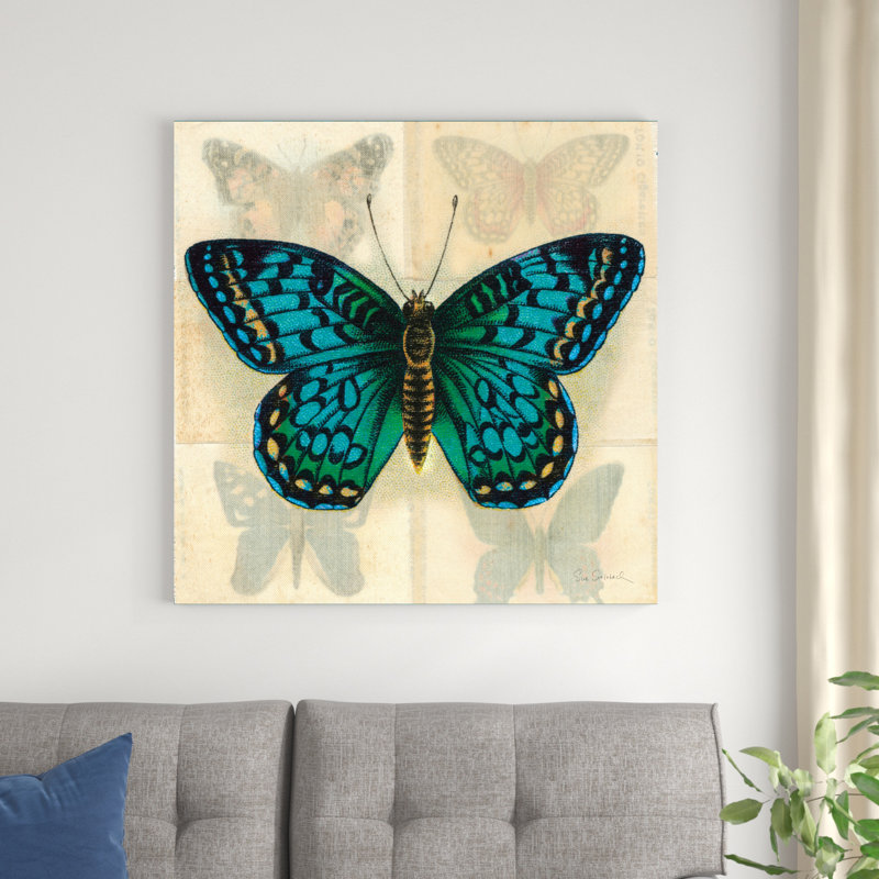 Papillon en soie I sans bordure, H 36 po x l 36 po x P 1,25 po