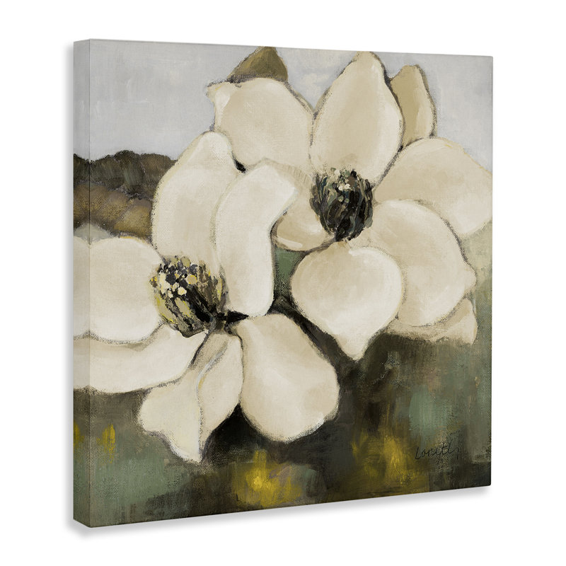 «Magnolia Blossom Duo», art mural sur toile par Lanie Loreth, H 24 po x l 24 po