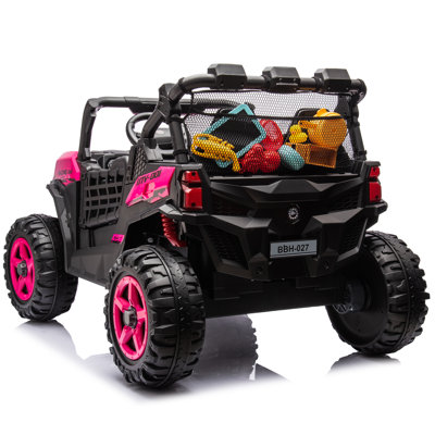 24V 2-Seater Kids Ride On Car in Green with Remote Control, LED Lights, Music Player, Suspension, Dual Doors & High/Low Speed Modes