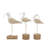 Oswestry Polystone Bird Decorative White Sculpture Set