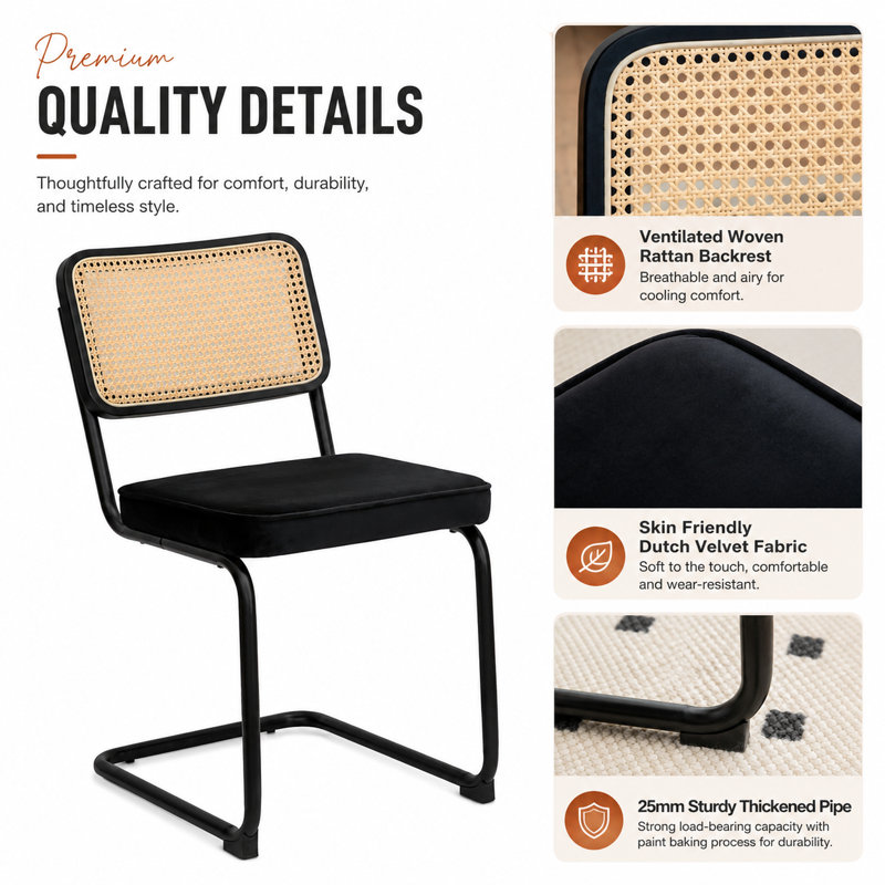 Cantilever Chair, Black