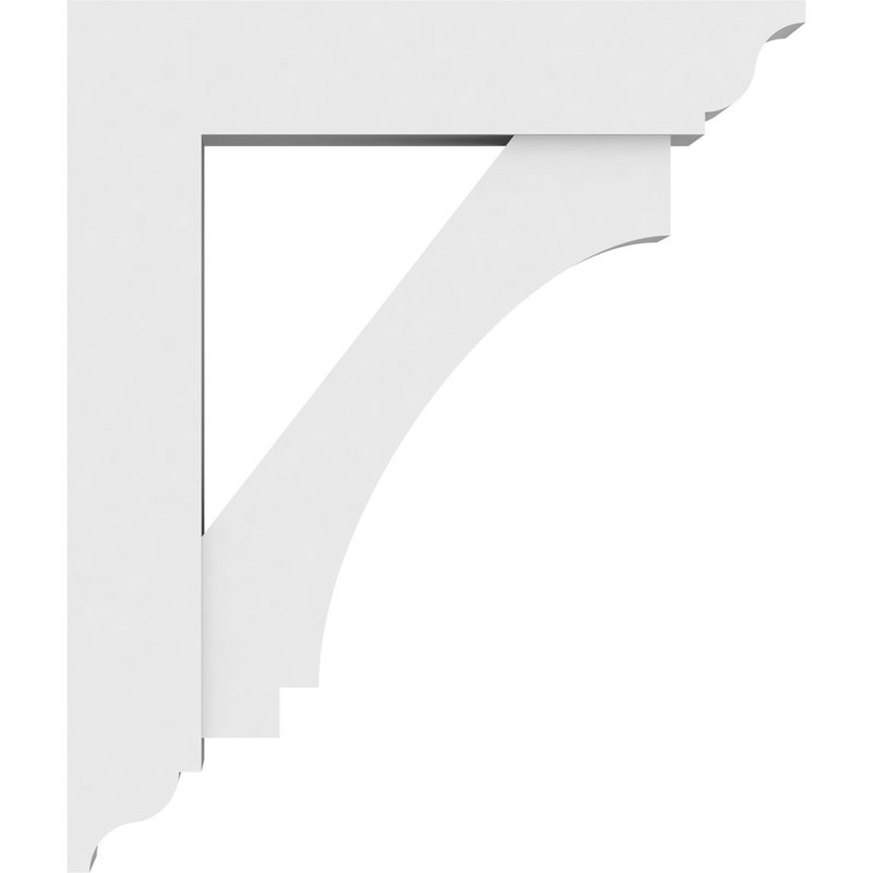 Support standard en PVC de qualité architecturale avec extrémités traditionnelles, H 26 po x l 5 po x P 20 po