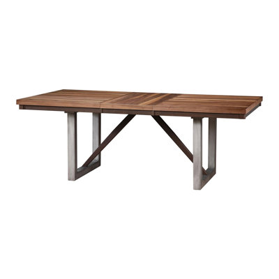Jeraldene Rectangular Extendable Dining Table in Brown