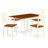 5 Piece Kitchen Table & Chairs Set Includes a Rectangle Dining Room Table with Dropleaf and 4 Dining Chairs, 36x54 Inch, Buttermilk & Cherry-626802711-630024022-618072146