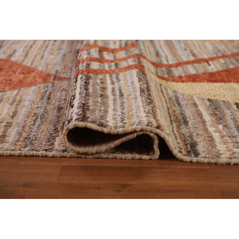 One-of-a-Kind 10'5" X 13'10" New Age Wool Area Rug in
