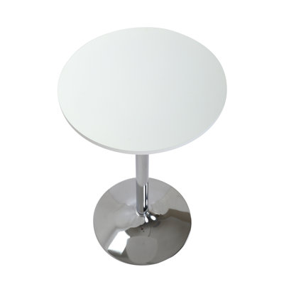 Benie Pine Round Metal Base Dining Table