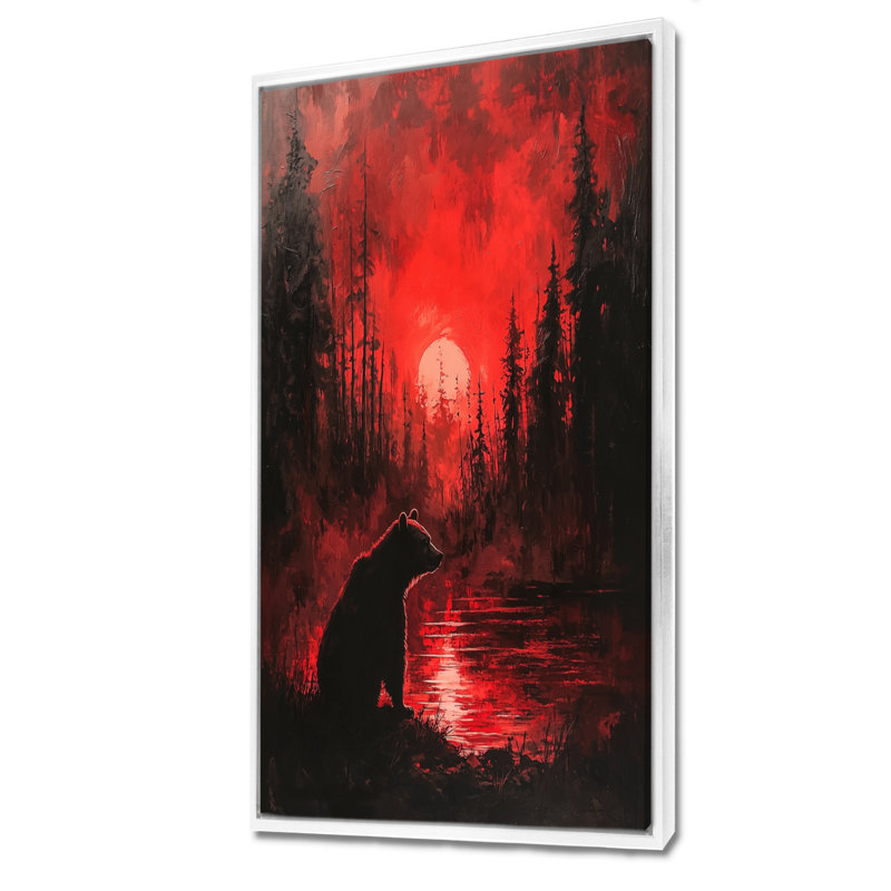 Rhame - animaux, reproduction d'art sur toile, H 60 po x l 28 po, Impression encadrée flottante, Blanc