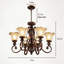 Plafonnier semi-encastré Retro Bronze Chandelier