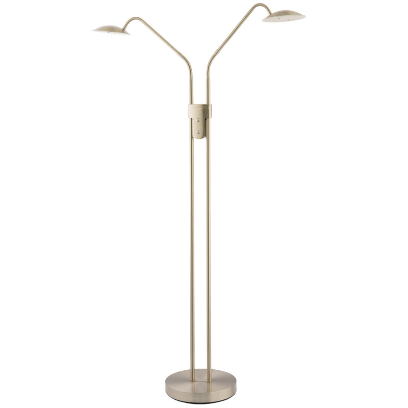 160cm LED Task Floor Lamp, Silver