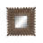 Metal Radial Leaf Brown Wall Mirror