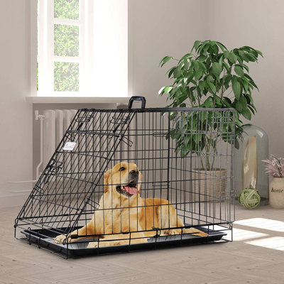 Palmdale Metal Collapsible Pet Crate with 1 Door