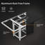 Table de foyer d'extérieur au propane 60 po, table de foyer d'extérieur sans fumée en aluminium avec pare-vent, couvercle