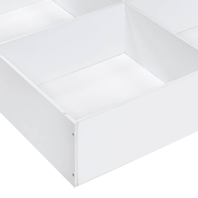 McKenzie White Queen Bed with Bookcase Headboard