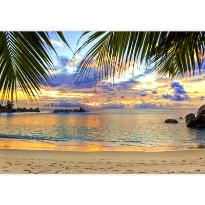 Papier peint pastel, coucher de soleil, plage tropicale, photographie de nature, paysage rustique, papier peint nautique
