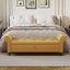 Banc de rangement capitonné 40 po, banc de rangement rembourré avec repose-pieds, banc de fenêtre à accoudoirs roulés-1017028342-1041794213