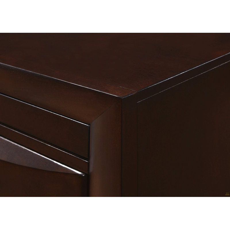 1Pc 2 Drawer Nightstand End Table