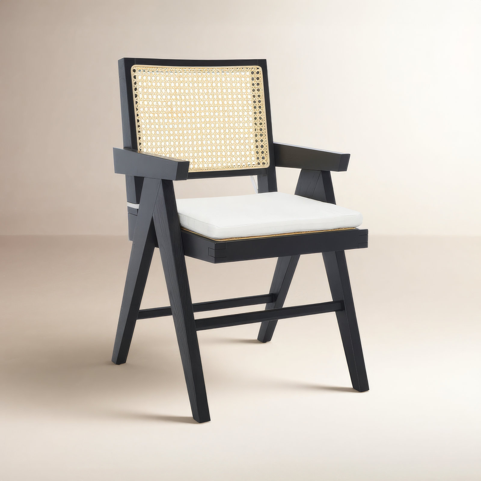 Josephina Dining Armchair, Black / Natural