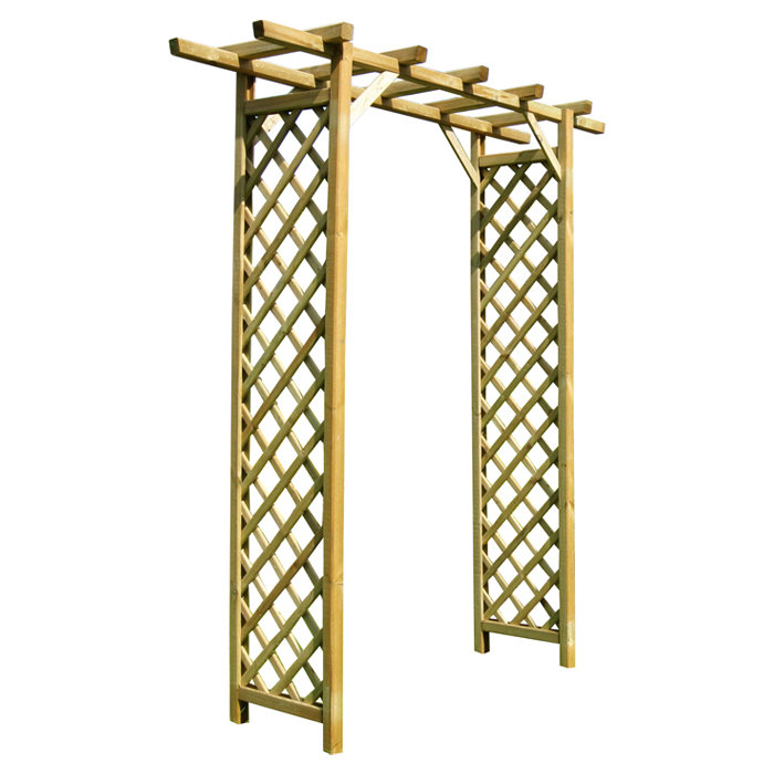 Fairhaven 160cm W x 55cm D Solid Wood Arbour in Natural