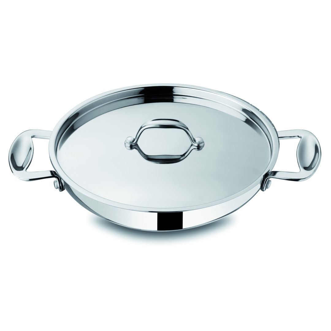 MEPRA GLAMOUR DIAMOND Stainless Steel (18/10) Non-Stick 12.6'' Frying Pan with Lid MEPRA