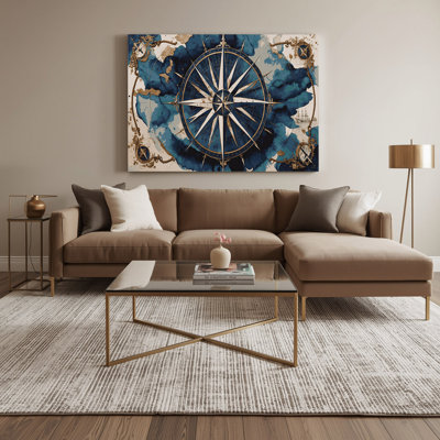 Art nautique sur toile gris