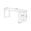Bureau d'écriture rectangulaire en bois massif brun noisette-118614648